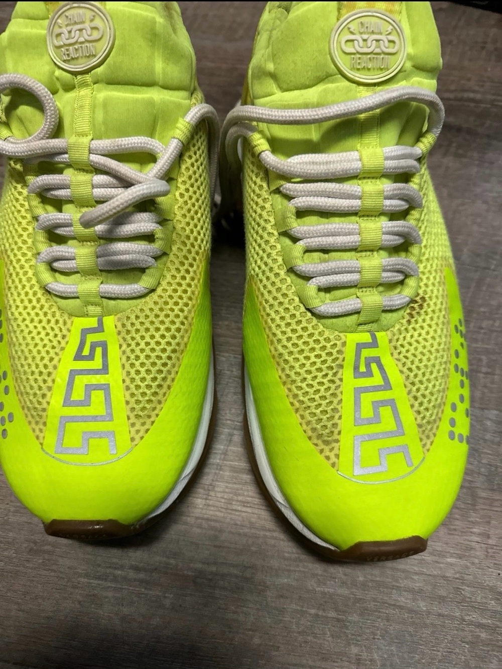 Versace Neon Yellow Mesh Sneakers
